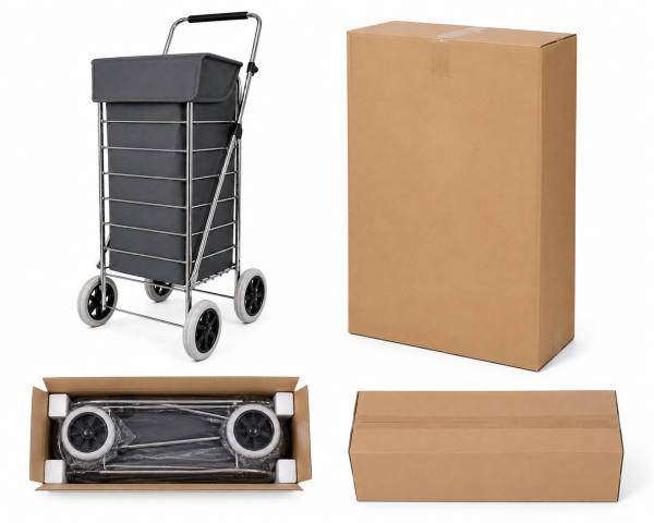 6967 Grey Shopping Trolley Carton of 5