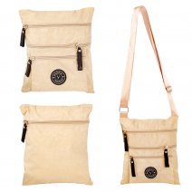 GRACE57D KHAKI X-BODY BAG WITH ADJUSTABLE STRAP