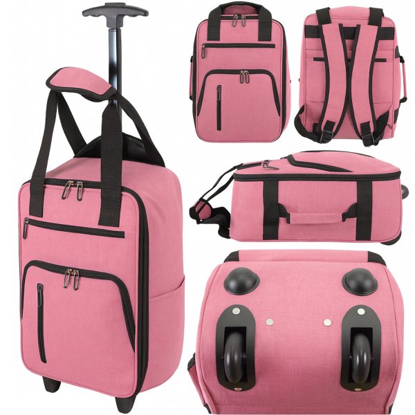 TR-R-002 PINK WHEELED RYANAIR UNDERSEAT CABIN BAG