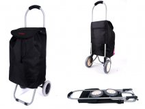 6958 BLACK 2 WHEEL SHOPPING TROLLEY