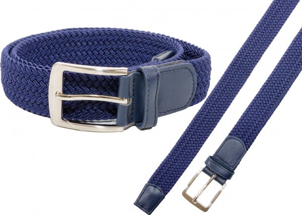 2796 NAVY UNISEX STRETCHY WOVEN CASUAL BELT L/XL (36"-44")