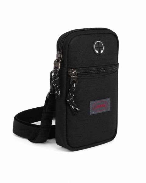 2518 Black Compact Top Zip X-Body Bag