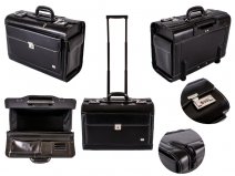 6914 Deluxe PVC Pilot Trolley Case Front Pckt B069