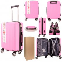 T-HC-US-01 PINK 17.7'' BOX/2 UNDERSEAT CABIN-SIZE SUITCASE