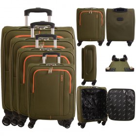 AR721 GREEN TRAVEL TROLLEY SET OF 4
