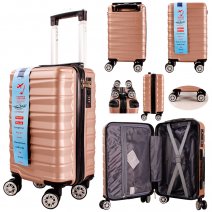 T-HC-US-10 ROSE GOLD 17.7'' UNDER-SEAT CABIN-SIZE SUITCASE