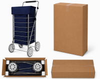 6967 Navy 4 wheel cage Shopping Trolley 6967 Navy 4 wheel cage Shopping Trolley