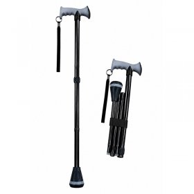 2888 Black Adjustable Folding Walking Stick