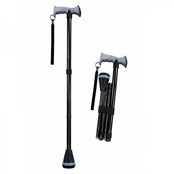 2888 Black Adjustable Folding Walking Stick