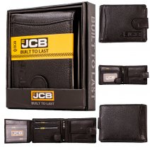 JCBNC53C BLACK GENUINE LEATHER RFID WALLET