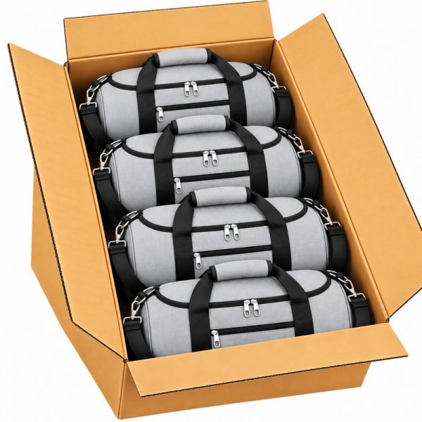 TB-TR-65 Box Of 10 Grey Holdall Travelling Bags