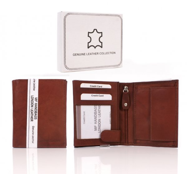1005 RFID TAN LONDON LEATHER WALLET
