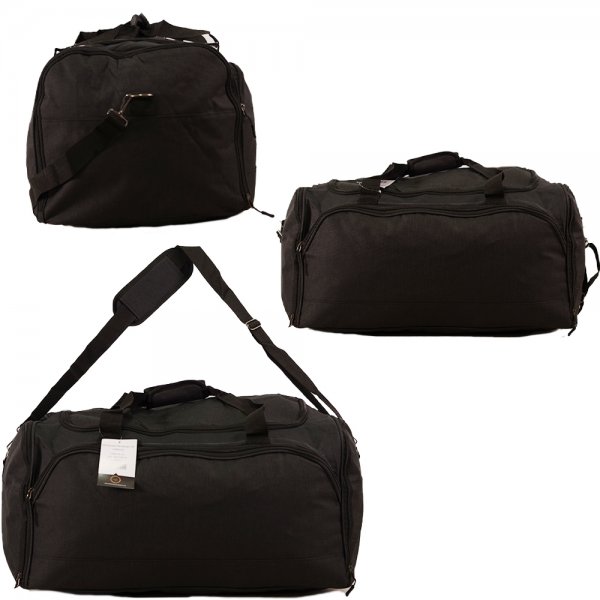 TB-214 BLACK SHOULDER TRAVEL BAG