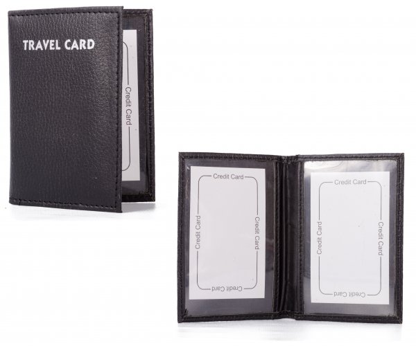 1502 SLIM TRAVEL CARD WALLET, BLACK