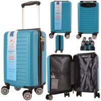 T-HC-US-1615 TEAL UNDER-SEAT CABIN-SIZE TRAVEL TROLLEY  T-HC-US-1615 TEAL UNDER-SEAT CABIN-SIZE TRAVEL TROLLEY
