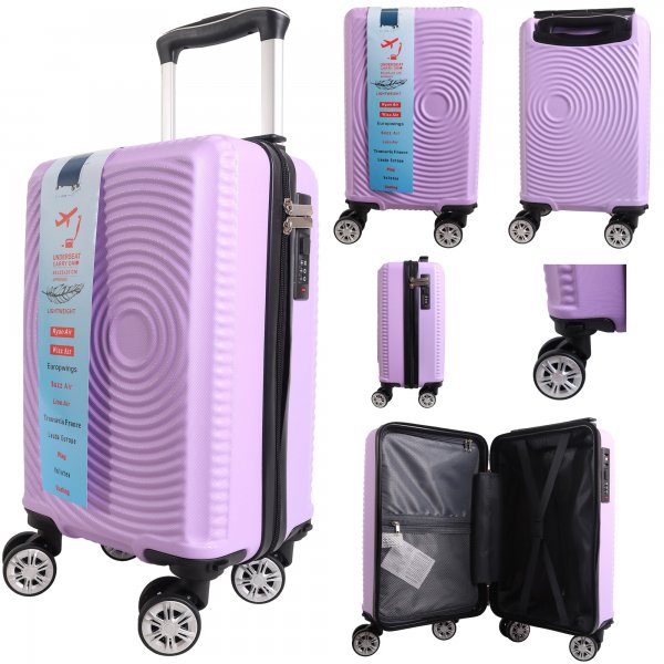 T-HC-US-1630 LIGHT PURPLE RYAN AIR CABIN-SIZED TRAVEL TROLLEY SU