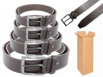 2761 BLACK 1.5'' ALL SIZE BELT WITH NICKLE BUCKLE BOX OF 12
