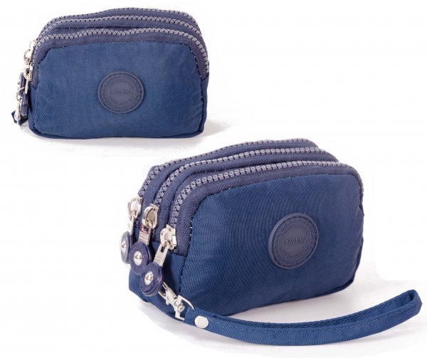 2507 BMEDIUM TRIPLE ZIP ROUND PURSE WITH DETACHABLE STRAP