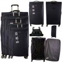 T-SC-04 DARK NAVY TRAVEL TROLLEY SUITCASE SET OF 4