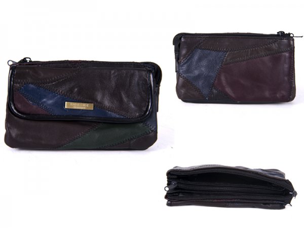 4684 MULTI LEATHER PATCHWORK PURSE