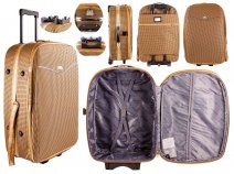 FI-500 LIGHT BROWN 31'' TRAVEL TROLLEY SUITCASE LUGGAGE BAG