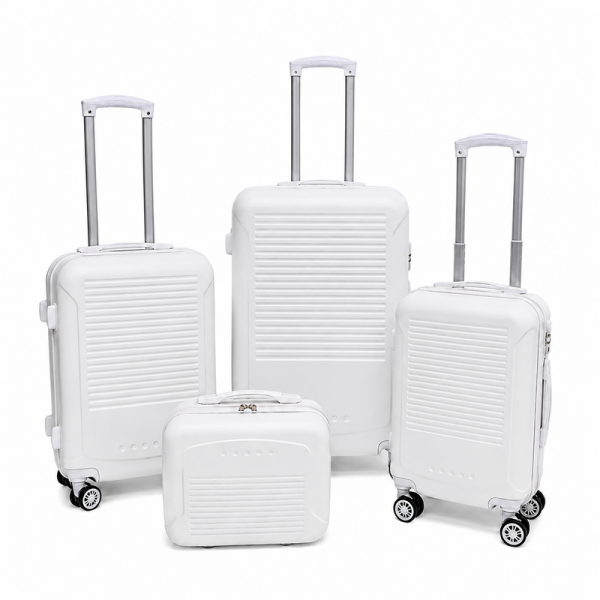 T-HC-716 SET OF 4 White Premium Hard Shell Suitcases