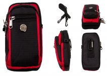 LL-93 RED & BLACK POLYESTER SHOULDER BAG
