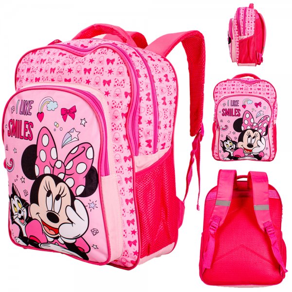 1023P-3167 PINK MINNIE 17'' KIDS BACKPACK DELUXE BACKPACK