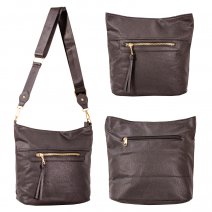 JBFB384 BLACK PU SHOULDER BAG