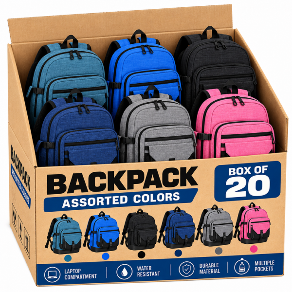 BP-E-TW-115 Assorted Colors Underseat Backpack Box Of 20