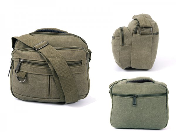 2559 X- BODY BAG WITH TOP ZIP ,2FRONT ZIPS,BACK BODY BAG GREEN