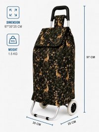 B-ST-05 Deer Black 2 Wheeler Shopping Trolley B-ST-05 Deer Black 2 Wheeler Shopping Trolley