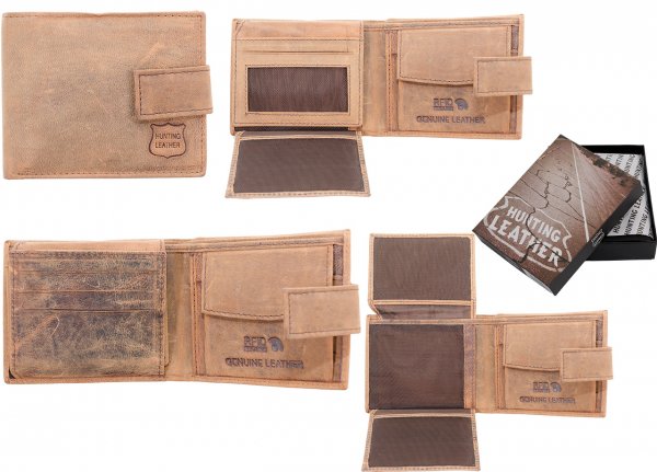 1063 HUNTER TAN LEATHER RFID WALLET