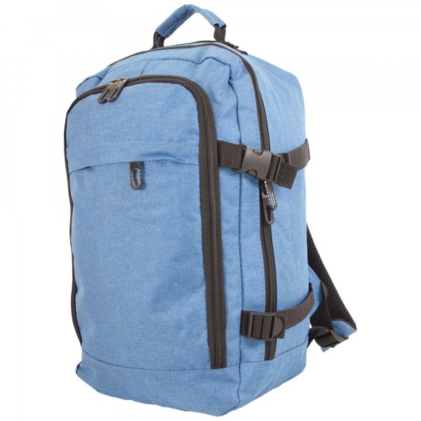 BP-120 BLUE RYANAIR UNDERSEAT CABIN-FRIENDLY RUCKSACK W/MUL ZIP