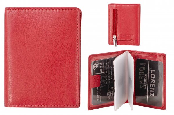 0412 BURGUNDY RFID PROOF LEATHER CARD HOLDER