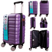 T-HC-US-1628 DARK PURPLE RYAN AIR CABIN-SIZED TROLLEY SUITCASE