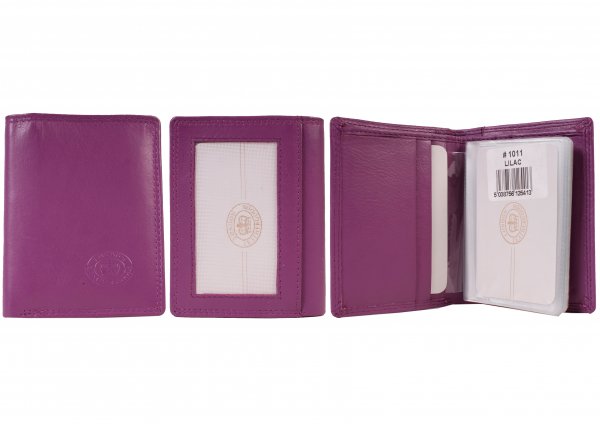 1011LILAC Cw Nappa 20 Leaf C.Card Case with Note Sec