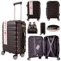 T-HC-US-02 BLACK 17.7'' UNDER-SEAT CABIN-SIZE TROLLEY SUITCASE