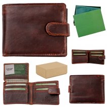 NCBO-4088 BROWN BOX OF 12 RFID LTHR WALLET W/NOTE & C.CARD SEC