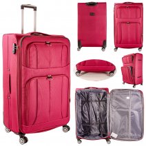 TC-S-02 BURGUNDY 32'' TRAVEL TROLLEY SUITCASE