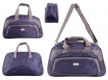 163S NAVY/GREY SMALL HOLDALL UNISEX BAG WITH ADJUSTABLE STRAP