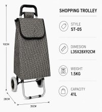LL-ST05 SILVER G 2 WHEEL SHOPPING TROLLEY LL-ST05 SILVER G 2 WHEEL SHOPPING TROLLEY