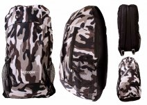 LL-159 CAMOUFLAGE BLACK POLYESTER BACKPACK