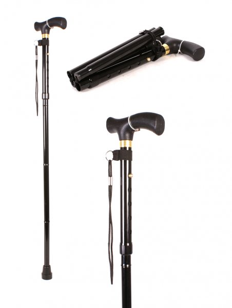 2881 BLACK FOLDING WALKING STICK