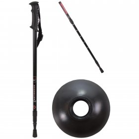 2890-SINGLE BLACK ANTI-SHOCK TREKKING POLES