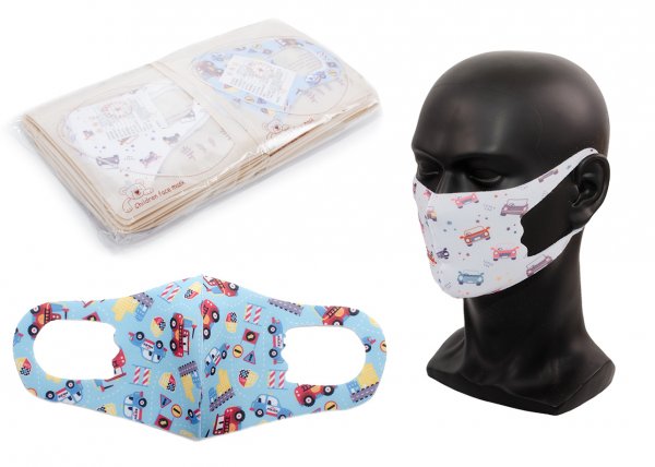 Cotton Breathable Child Face Mask 20 Pack in pattern print