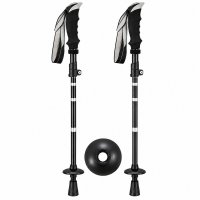2892-Pair Black Premium Folding Trekking Poles (New)