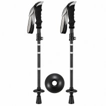 2892-Pair Black Premium Folding Trekking Poles (New)