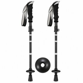 2892-Pair Black Premium Folding Trekking Poles (New)