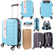 T-HC-US-02 LIGHT BLU 17.7'' BOX/2 UNDER-SEAT CABIN-SIZE SUITCASE